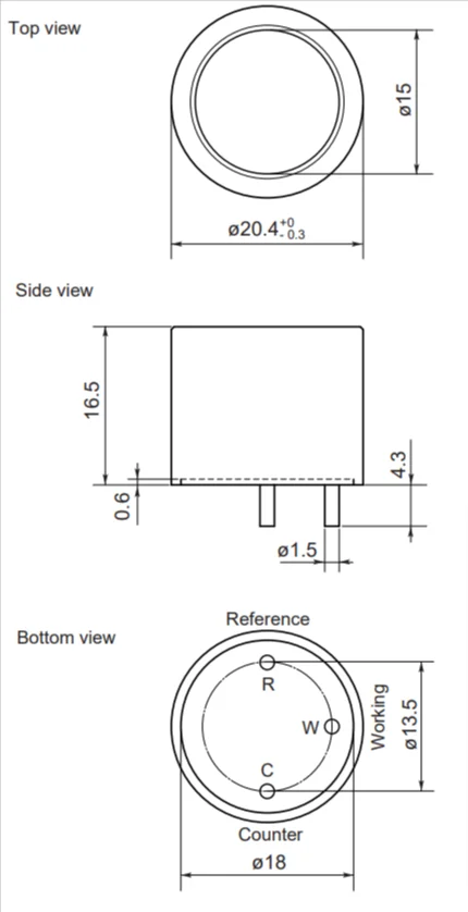 FECS50-100 Figaro сенсор Сероводорода H2S