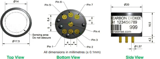 IRC-A1 Alphasense Сенсор Углекислого газа (Диоксид углерода) CO2