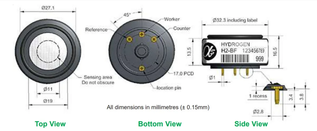 H2-BF Alphasense сенсор Водорода H2