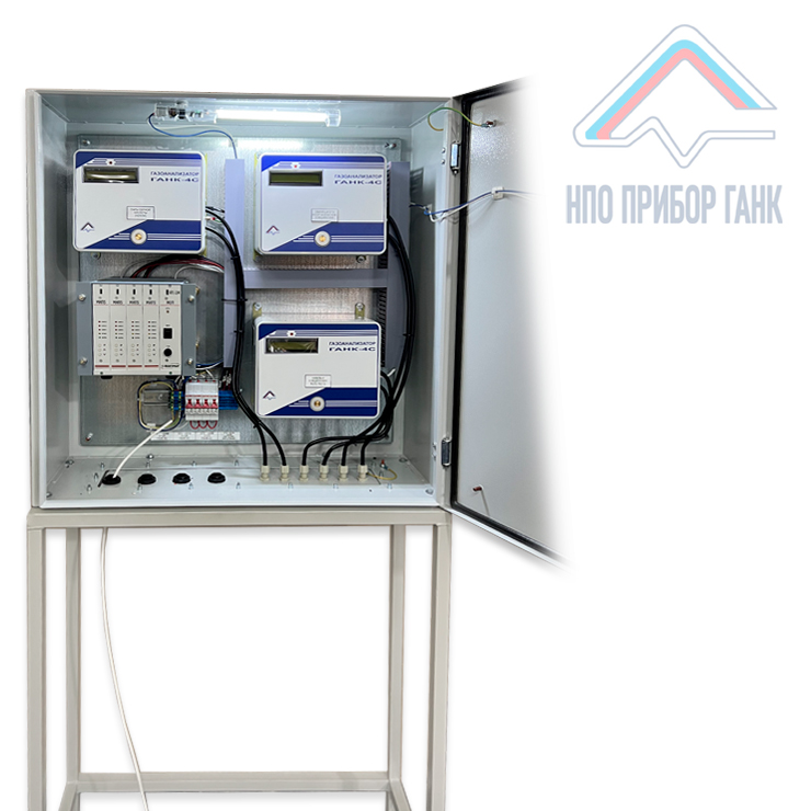 Шкаф загазованности с 3 газоанализаторами