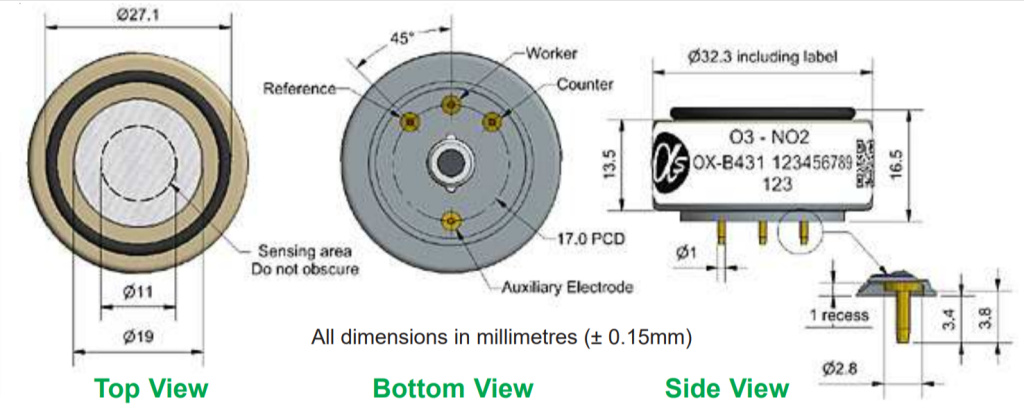 OX-B431 Alphasense сенсор Озона O₃